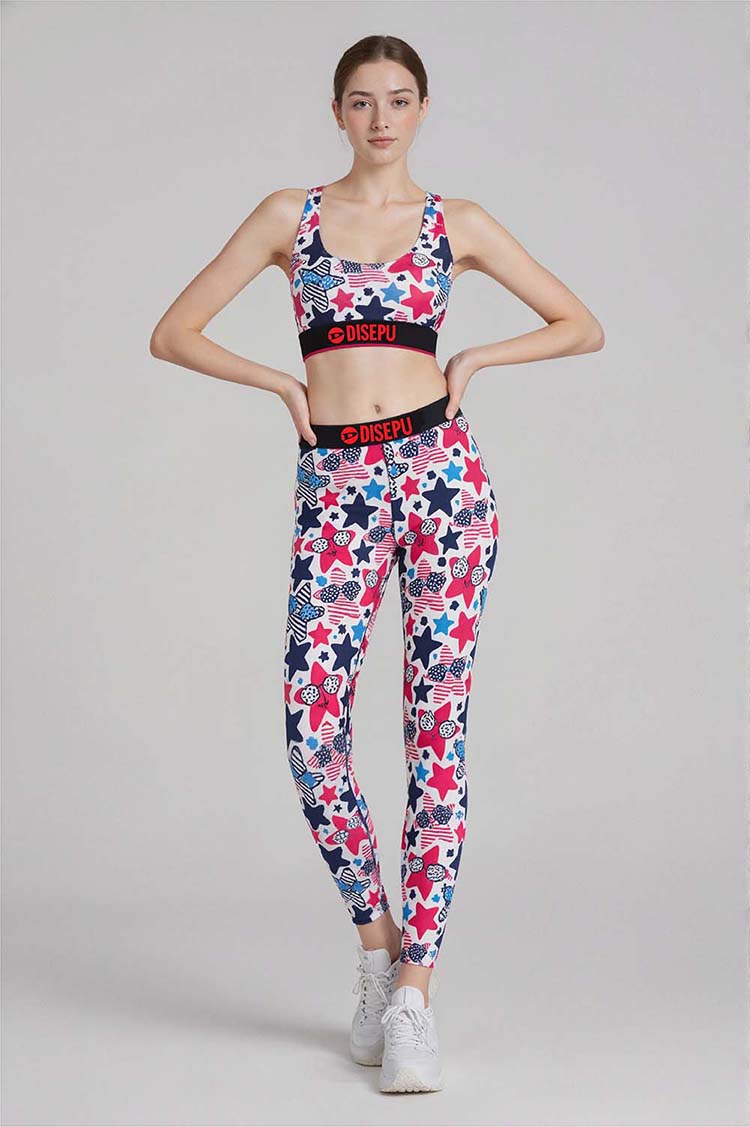 Pink Star Bra Legging Set
