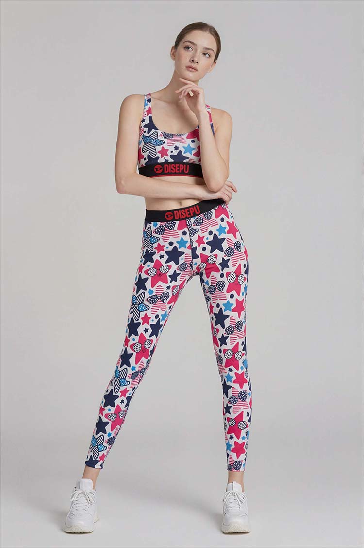 Pink Star Bra Legging Set