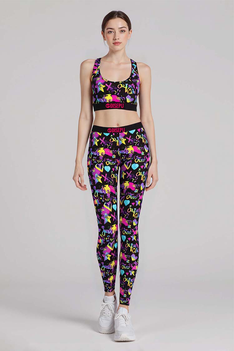 Colorful Stars Bra and Leggings